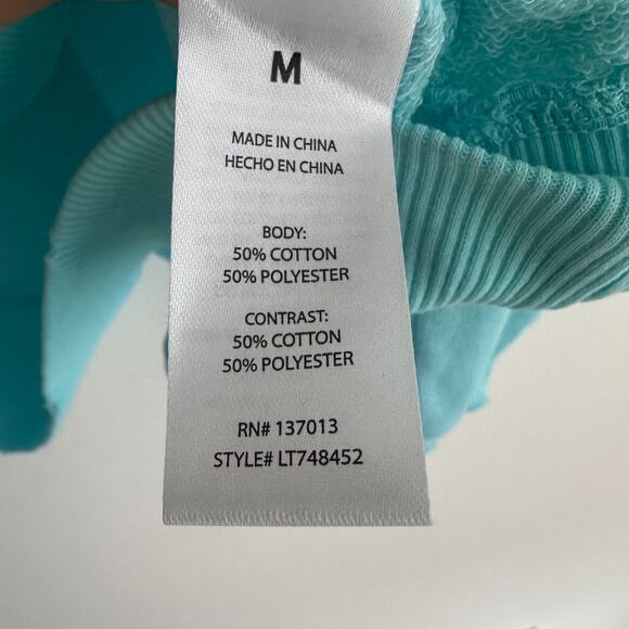 Wildfox Sweatshirt Womens Medium Roadtrip Aqua Sky Blue Oversized Sweater - Picture 4 of 5